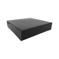 Scatola da pasticceria nera effetto marmorizzato 230x230mm H50mm