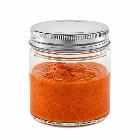 Barattolo in vetro tondo con tappo in alluminio (GL70 + ALU41)  H73mm 180ml