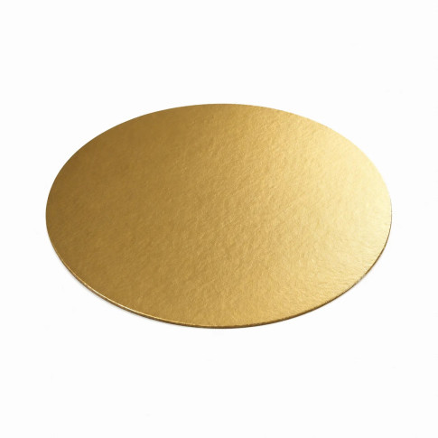 Sottotorta cartone tondo, doppio lato oro/nero