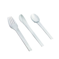 Cucchiaio da minestra in acciaio inox con custodia, da lavare prima dell'uso  159x32mm H18mm