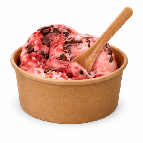 Cucchiaio da gelato in legno composito, riutilizzabile (FOR50)  H95mm