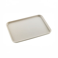 Vassoio Huskly riutilizzabile in materiale composito beige 380x268mm H16mm