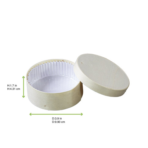Scatola rotonda in legno misto FSC + carta da forno  H41mm 252ml