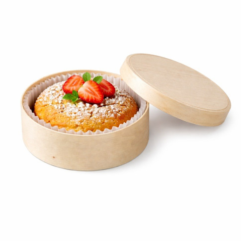 Scatola rotonda in legno misto FSC + carta da forno  H41mm 252ml
