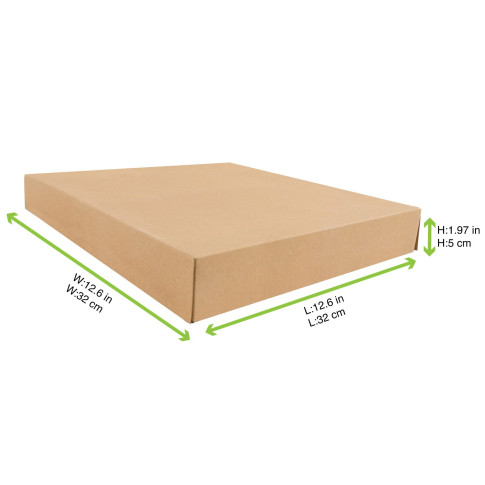 Scatola da pasticceria in cartone kraft 320x320mm H50mm