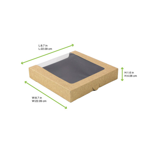 Scatola per sushi con finestra antiappannamento per 30-38 pezzi 220x220mm H40mm