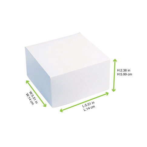 Scatola da pasticceria in cartone bianco 143x143mm H60mm