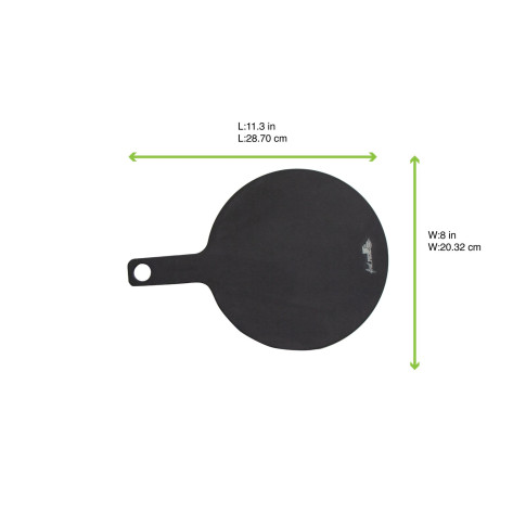 Pannello in fibra di legno rotondo nero Phoenix  288x203mm H6mm