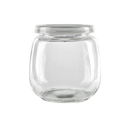 Vasetto in vetro tondo con tappo in PP (GL70 + PP5)  H87mm 300ml