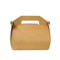 Scatola da pasticceria alta in cartone kraft, con manici 180x140mm H160mm