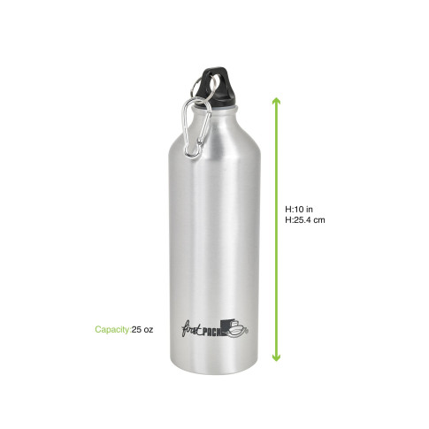 Borraccia NoxBottle in alluminio con tappo in PP e metallo (FE40 + PP5)  H255mm 750ml