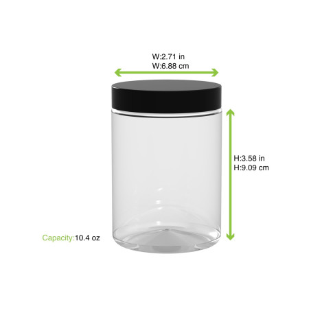 Barattolo Bokotwist in PET riutilizzabile (PET1)  H91mm 300ml