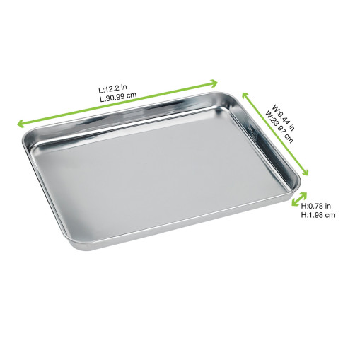 Vassoio in acciaio inox (FE40) 310x240mm H25mm