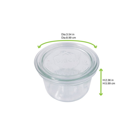 Barattolo Weck in vetro + cop per vasocottura (GL70)  H60mm 200ml