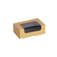 Scatola per sushi con finestra antiappannamento per 4-6 pezzi 120x70mm H40mm