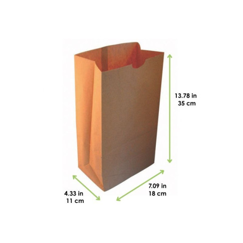 Sacchetto "SOS" in carta kraft 180x110mm H350mm