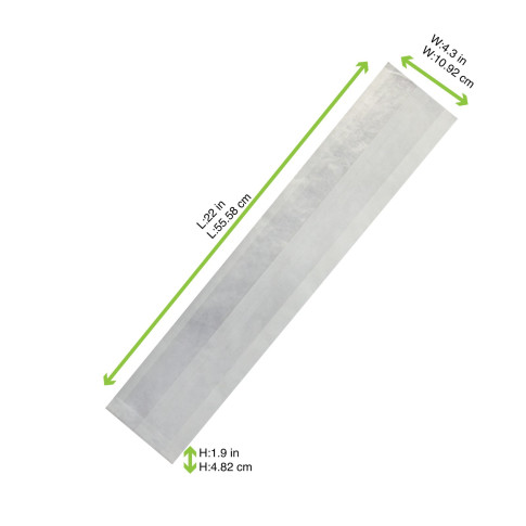 Sacchetto sandwich con finestra bianca ecologica (PAP22) 110x40mm H550mm