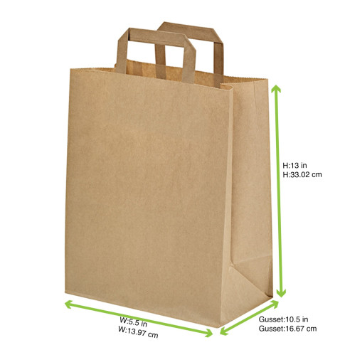 Shopper in carta kraft riciclata 260x170mm H280mm