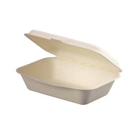 Conchiglia in polpa di canna da zucchero 190x140mm H60mm 600ml