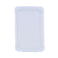 Piatto in cartone bianco 130x200mm