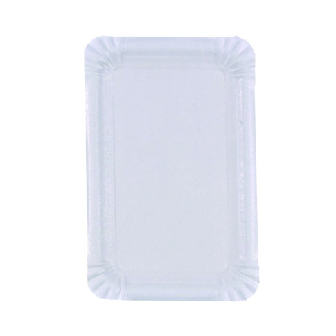Piatto in cartone bianco 130x200mm