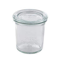 Barattolo Weck con coperchio in vetro incluso, guarnizioni e ganci venduti separatamente (GL70)  H69mm 140ml