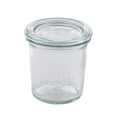 Barattolo Weck con coperchio in vetro incluso, guarnizioni e ganci venduti separatamente (GL70)  H69mm 140ml