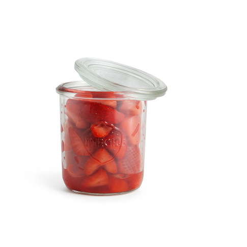 Barattolo Weck con coperchio in vetro incluso, guarnizioni e ganci venduti separatamente (GL70)  H69mm 140ml