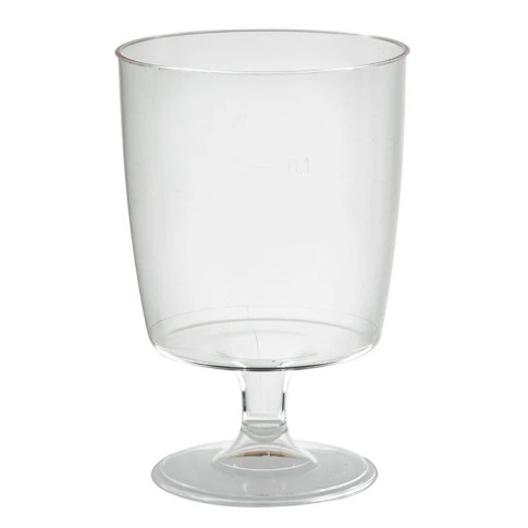 Bicchiere da vino in PS trasparente riutilizzabile  H100mm 150ml