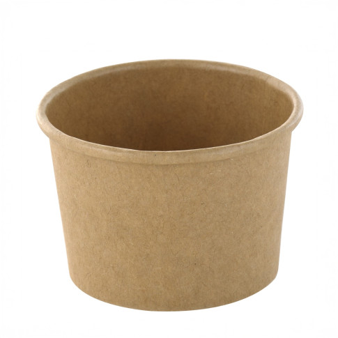 Contenitore in cartone kraft plastic-free waterbased per alimenti caldi e freddi (C/PAP 81)  H40mm 75ml