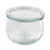 Barattolo Weck con coperchio in vetro incluso, guarnizioni e ganci venduti separatamente (GL70)  H85mm 480ml
