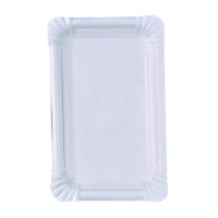 Piatto in cartone riciclato bianco 175x110mm