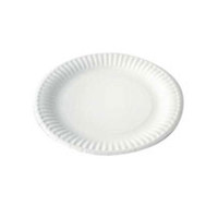 Piatto in cartone bianco
