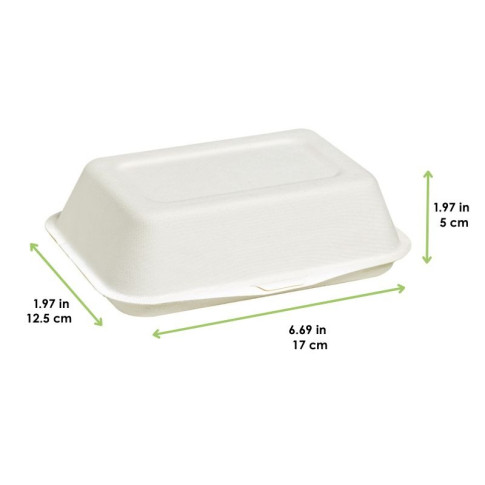 Conchiglia in polpa di canna da zucchero 170x125mm H50mm 450ml