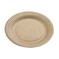 Piatto in cartone bianco  H11mm