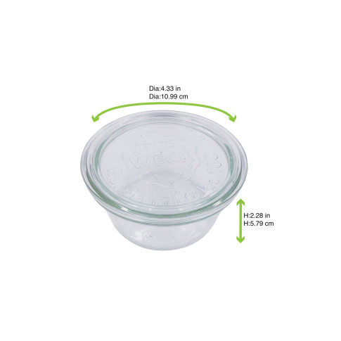 Barattolo Weck in vetro + cop per vasocottura (GL70)  H58mm 290ml