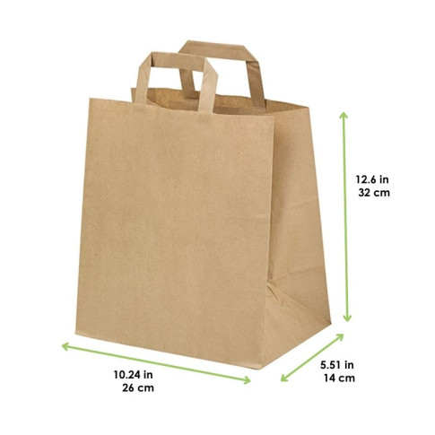 Shopper in carta kraft riciclato 260x140mm H320mm