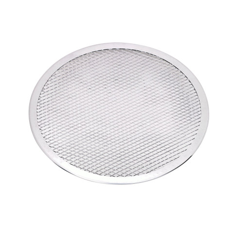 Griglia per pizza rotonda in alluminio con base forata  H4mm