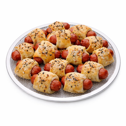 Griglia per pizza rotonda in alluminio con base forata  H4mm