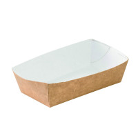 Vaschetta in cartone kraft e interno bianco 120x60mm H37mm 350ml