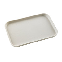 Vassoio Huskly riutilizzabile in materiale composito beige 240x170mm H16mm