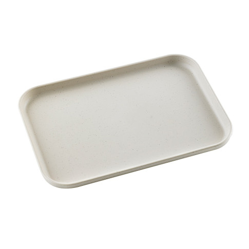 Vassoio Huskly riutilizzabile in materiale composito beige 240x170mm H16mm