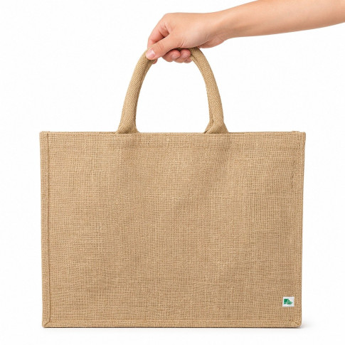 Borsa di iuta marrone 450x220mm H370mm