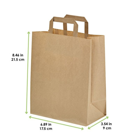 Shopper in carta kraft riciclato 175x90mm H215mm