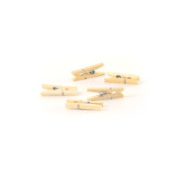Mini mollette per bucato in legno  H25mm