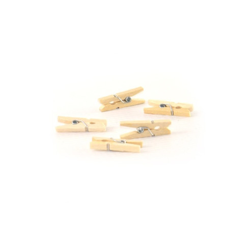 Mini mollette per bucato in legno  H25mm