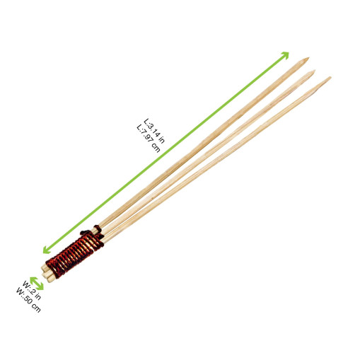 Stecchino Teepi a tre punte in bambù 8 cm (FOR50)  H90mm