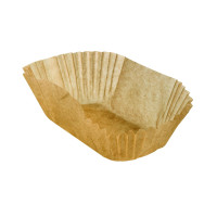 Pirottino ovale in carta da forno scura siliconata 97x52mm H40mm