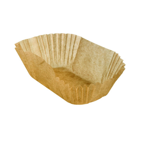 Pirottino ovale in carta da forno scura siliconata 97x52mm H40mm
