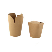 Contenitore tondo kraft stile orientale, chiusura a incastro 72x87mm H95mm 550ml